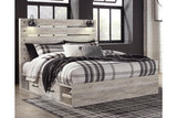 Cambeck Whitewash King Platform Bed with 4 Storage Drawers by Ashley at Eve Furniture
