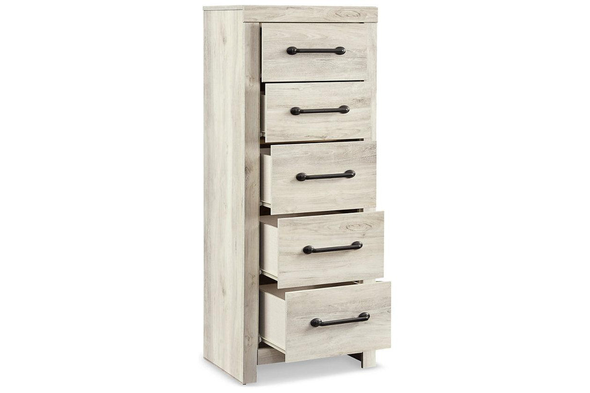Cambeck Whitewash Narrow Chest of Drawers by Ashley at Eve Furniture