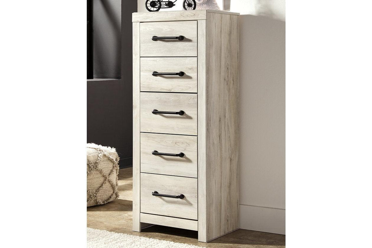 Cambeck Whitewash Narrow Chest of Drawers by Ashley at Eve Furniture