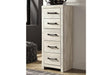 Cambeck Whitewash Narrow Chest of Drawers by Ashley at Eve Furniture