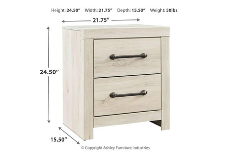 Cambeck Whitewash Nightstand by Ashley at Eve Furniture