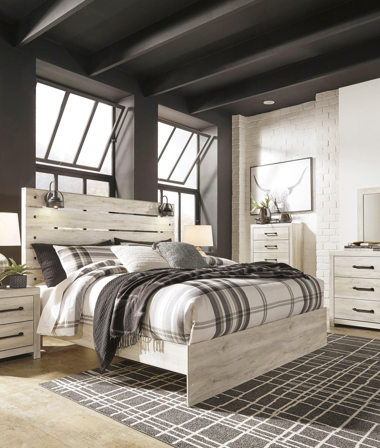 Cambeck Whitewash Panel Bedroom Set by Ashley at Eve Furniture