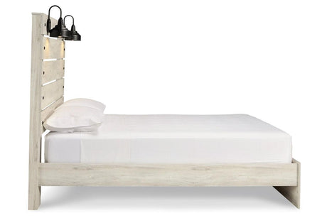 Cambeck Whitewash Queen Panel Bed by Ashley at Eve Furniture