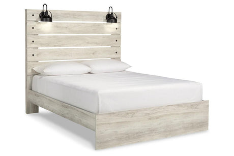 Cambeck Whitewash Queen Panel Bed by Ashley at Eve Furniture