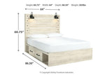 Cambeck Whitewash Queen Platform Bed with 2 Storage Drawers by Ashley at Eve Furniture