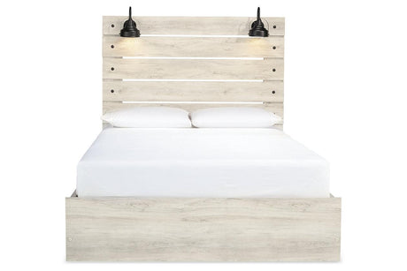 Cambeck Whitewash Queen Platform Bed with 2 Storage Drawers by Ashley at Eve Furniture