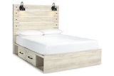 Cambeck Whitewash Queen Platform Bed with 2 Storage Drawers by Ashley at Eve Furniture