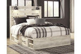 Cambeck Whitewash Queen Platform Bed with 4 Storage Drawers by Ashley at Eve Furniture