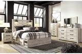 Cambeck Whitewash Queen Platform Bed with 4 Storage Drawers by Ashley at Eve Furniture