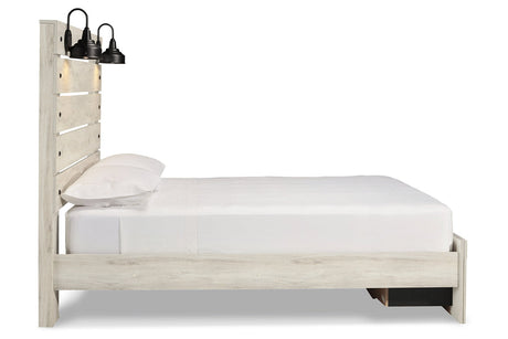 Cambeck Whitewash Queen Storage Panel Bed by Ashley at Eve Furniture