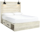 Cambeck Whitewash Storage Platform Bedroom Set with 2 Drawers by Ashley at Eve Furniture