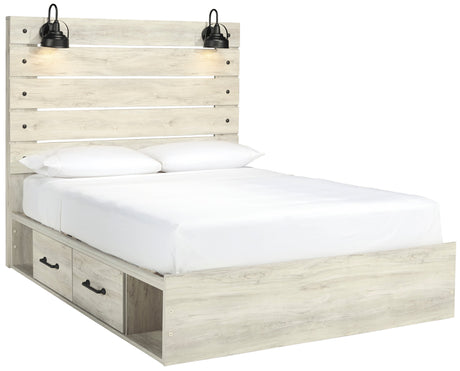 Cambeck Whitewash Storage Platform Bedroom Set with 2 Drawers by Ashley at Eve Furniture