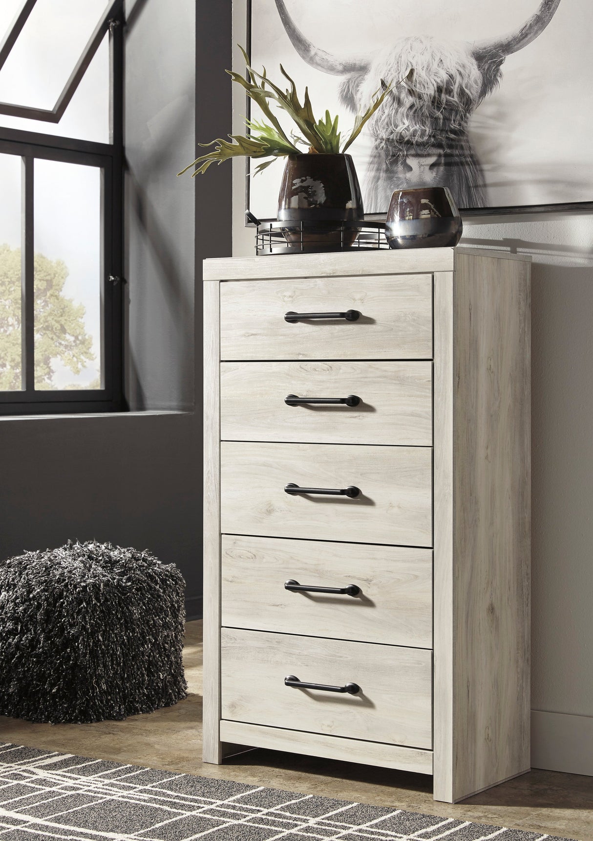 Cambeck Whitewash Storage Platform Bedroom Set with 4 Drawers by Ashley at Eve Furniture
