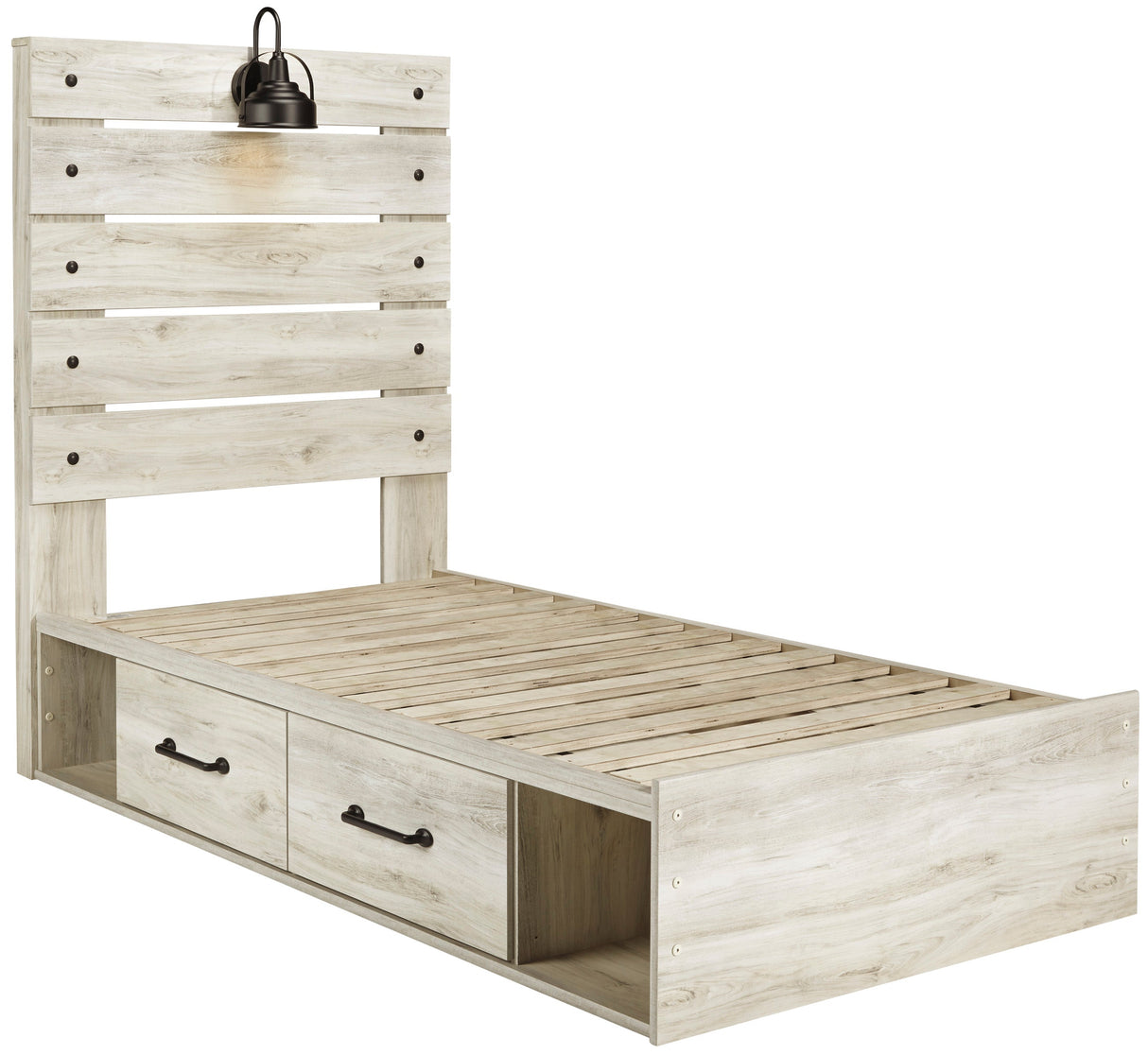 Cambeck Whitewash Storage Youth Platform Bedroom Set with 2 Drawers by Ashley at Eve Furniture