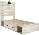 Cambeck Whitewash Storage Youth Platform Bedroom Set with 2 Drawers by Ashley at Eve Furniture