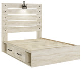 Cambeck Whitewash Storage Youth Platform Bedroom Set with 2 Drawers by Ashley at Eve Furniture