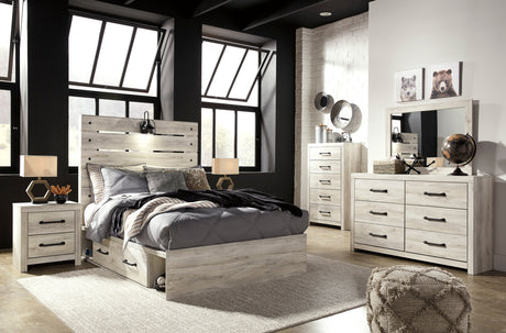 Cambeck Whitewash Storage Youth Platform Bedroom Set with 4 Drawers by Ashley at Eve Furniture
