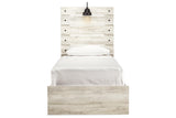 Cambeck Whitewash Twin Panel Bed by Ashley at Eve Furniture
