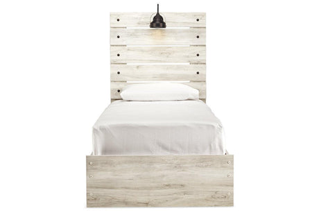 Cambeck Whitewash Twin Panel Bed by Ashley at Eve Furniture