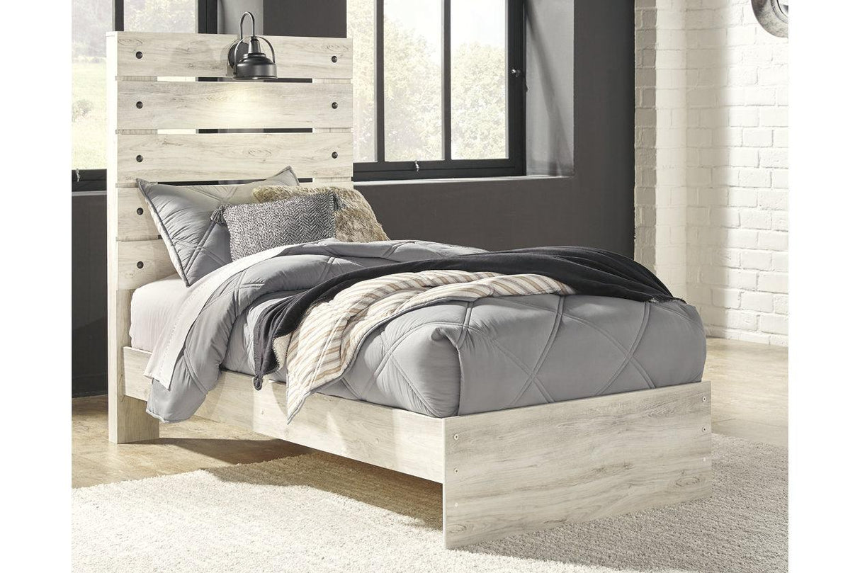 Cambeck Whitewash Twin Panel Bed by Ashley at Eve Furniture