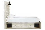 Cambeck Whitewash Twin Storage Platform Bed with 2 Drawers by Ashley at Eve Furniture