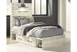 Cambeck Whitewash Twin Storage Platform Bed with 4 Drawers by Ashley at Eve Furniture