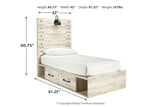 Cambeck Whitewash Twin Storage Platform Bed with 4 Drawers by Ashley at Eve Furniture