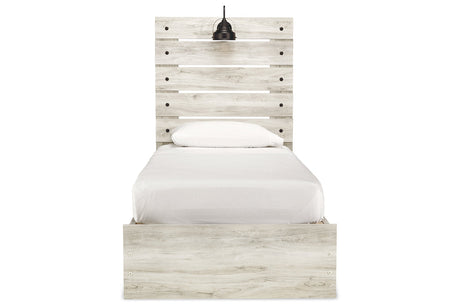 Cambeck Whitewash Twin Storage Platform Bed with 4 Drawers by Ashley at Eve Furniture