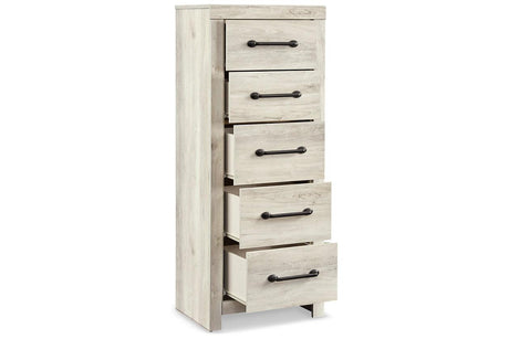 Cambeck Whitewash Narrow Chest of Drawers by Ashley at Eve Furniture