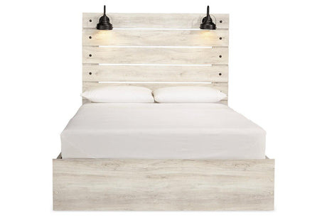 Cambeck Whitewash Queen Platform Bed with 4 Storage Drawers by Ashley at Eve Furniture