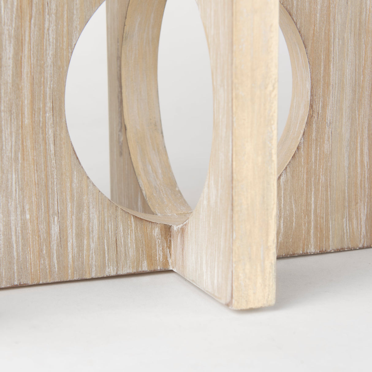 Cambie 29.0L x 6.0W x 9.0H Natural Wood W/Black Metal Candle Holders by Mercana at Eve Furniture