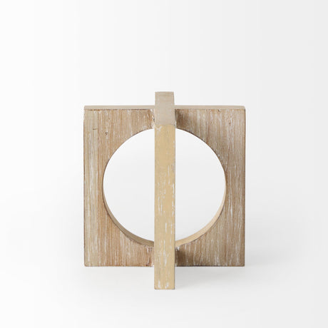 Cambie 5.7L x 5.7W x 5.7H Light Brown Wood Small Decorative Object by Mercana at Eve Furniture