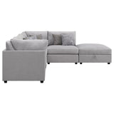 Cambria 5-piece Upholstered Modular Sectional Grey