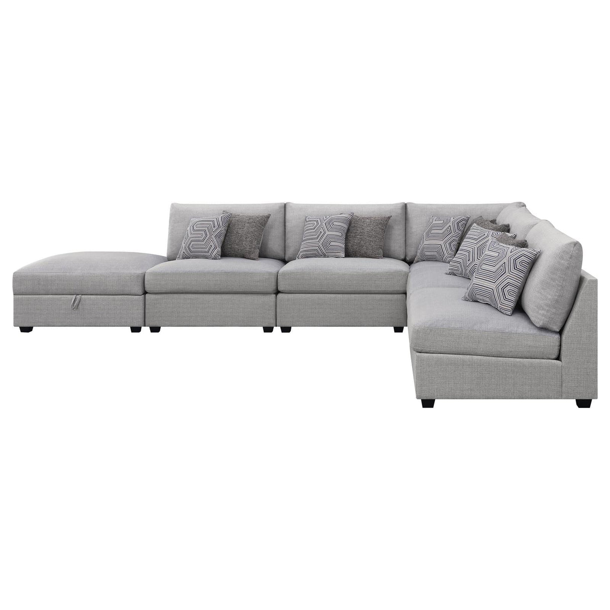 Cambria 6-piece Upholstered Modular Sectional Grey