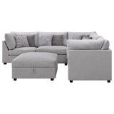 Cambria 6-piece Upholstered Modular Sectional Grey