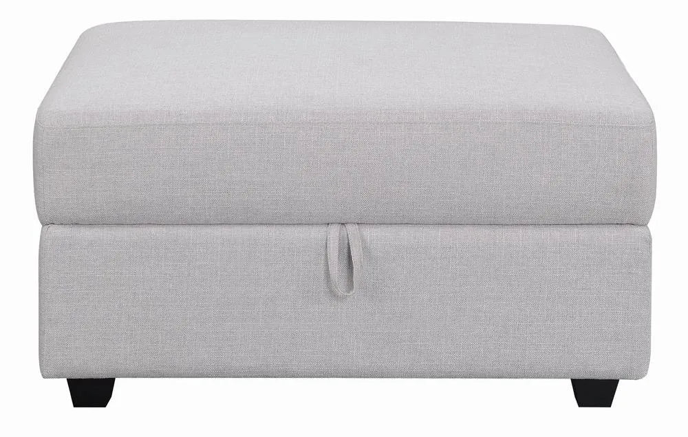Cambria Gray Square Storage Ottoman by Coaster at Eve Furniture