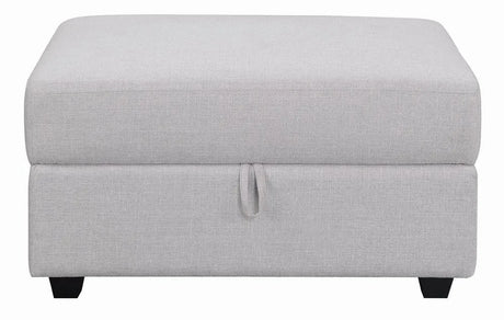 Cambria Gray Square Storage Ottoman by Coaster at Eve Furniture