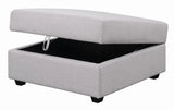 Cambria Gray Square Storage Ottoman by Coaster at Eve Furniture