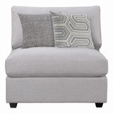 Cambria Gray Upholstered Armless Chair by Coaster at Eve Furniture