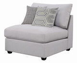 Cambria Gray Upholstered Armless Chair by Coaster at Eve Furniture