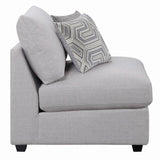 Cambria Gray Upholstered Armless Chair by Coaster at Eve Furniture