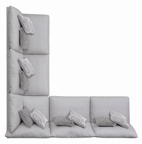 Cambria Gray Upholstered Armless Chair by Coaster at Eve Furniture