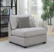 Cambria Gray Upholstered Armless Chair by Coaster at Eve Furniture