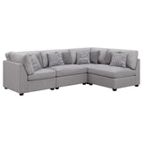 Cambria Grey 4-piece Upholstered Modular Sectional by Coaster at Eve Furniture