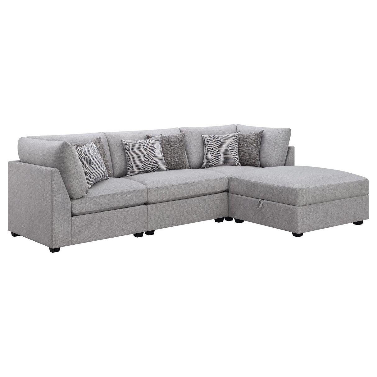 Cambria Grey 4-piece Upholstered Modular Sectional by Coaster at Eve Furniture