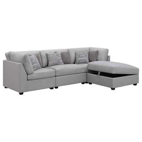 Cambria Grey 4-piece Upholstered Modular Sectional by Coaster at Eve Furniture