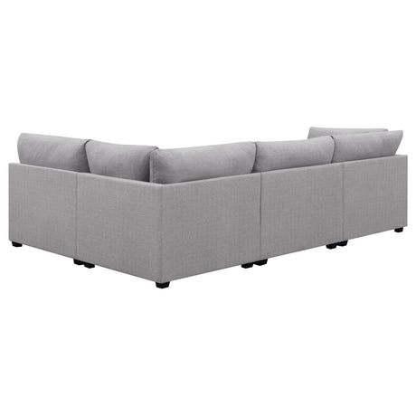 Cambria Grey 4-piece Upholstered Modular Sectional by Coaster at Eve Furniture
