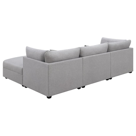 Cambria Grey 4-piece Upholstered Modular Sectional by Coaster at Eve Furniture