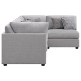 Cambria Grey 4-piece Upholstered Modular Sectional by Coaster at Eve Furniture