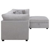 Cambria Grey 4-piece Upholstered Modular Sectional by Coaster at Eve Furniture